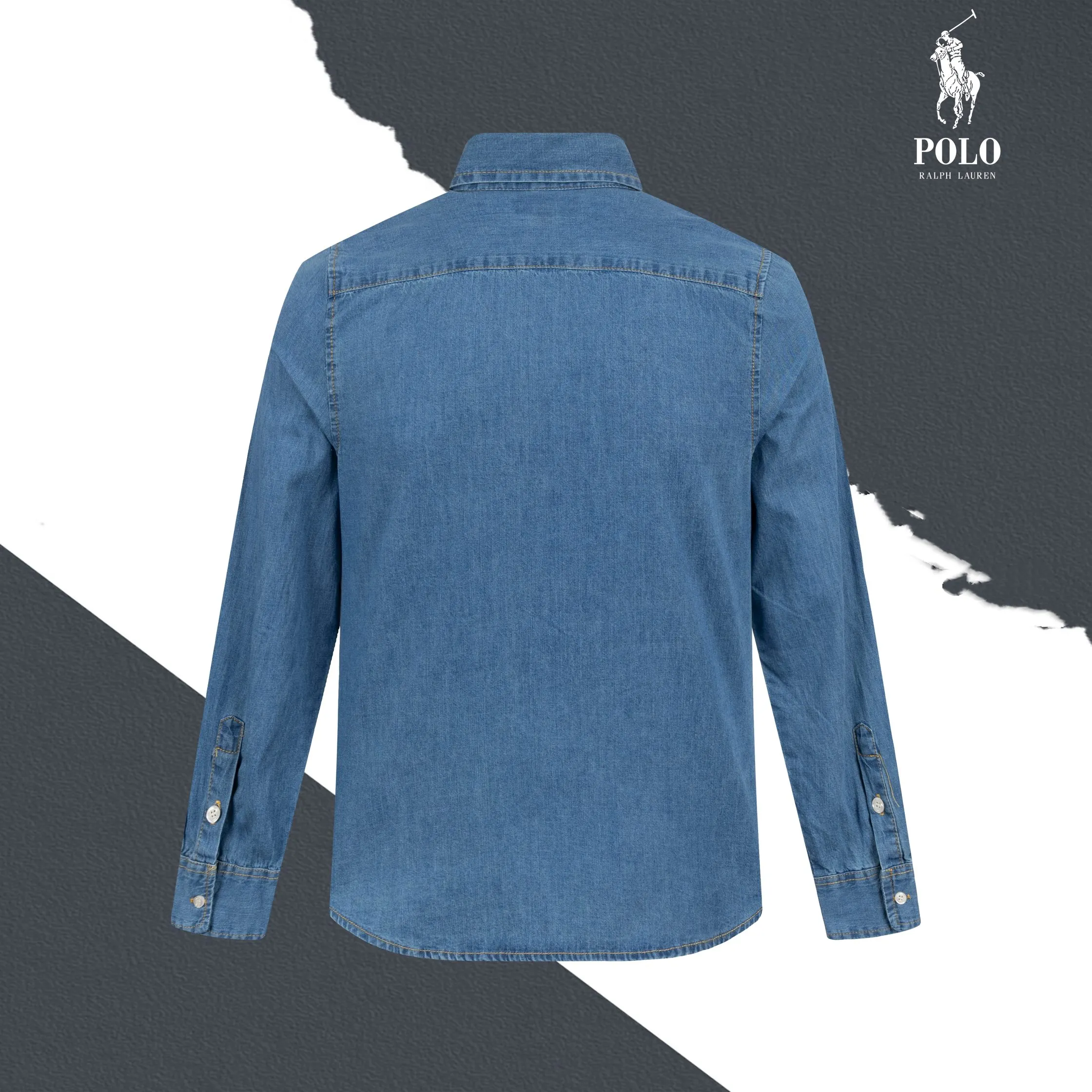 P230 model number SL298 Ralph Laure small label color block embroidered denim shirt. Same style for men and women. The details of the official website are the same. Full set of packaging. Complete with three labels. Moisture-proof paper. Difference in market currency. Feel free to compare. The fabric is made of cotton slub cotton fabric. Made of denim fabric. The denim fabric has been treated with a special process. The texture is soft but not stiff! The fabric is customized and dyed with ultra-high washing and tie-dye technology. The workmanship is complex and very high-quality fabrics. Precise and high-quality jacquard craftsmanship makes the fabrics become one! After washing, the upper body is soft and comfortable, extremely delicate, and feels solid, smooth and soft. The fabric has the characteristics of being wrinkle-free and has an invincible feel. Perfect details. Size: S-XL